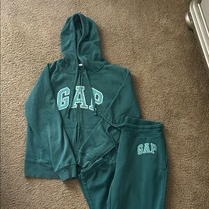 GAP Teal Hoodie and Joggers Set